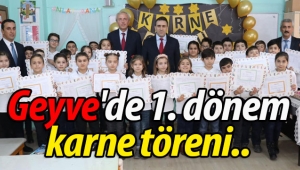 Geyve'de ara dönem karne töreni