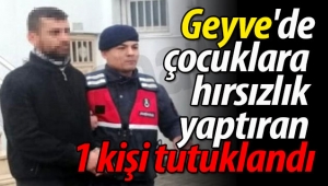 Geyve'de çocuklara hırsızlık yaptıran 1 kişi tutuklandı