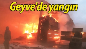 Geyve'de kereste atölyesinde yangın