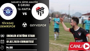 Geyvespor'un maçı CANLI Geyve.com'da