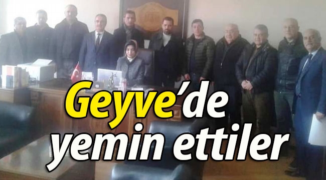 Taraklı'nın yeni İlçe Seçim Kurulu Geyve'de yemin etti