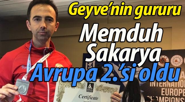 Geyveli Memduh Sakarya Avrupa 2.'si oldu