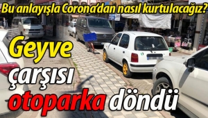 Geyve çarşısı otopark alanına döndü