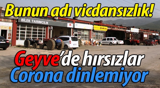 Geyve'de hırsızlar Corona dinlemiyor