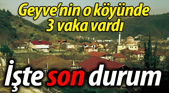 Geyve'nin o köyünde 3 Corona çıkmıştı.. İşte SON DURUM!