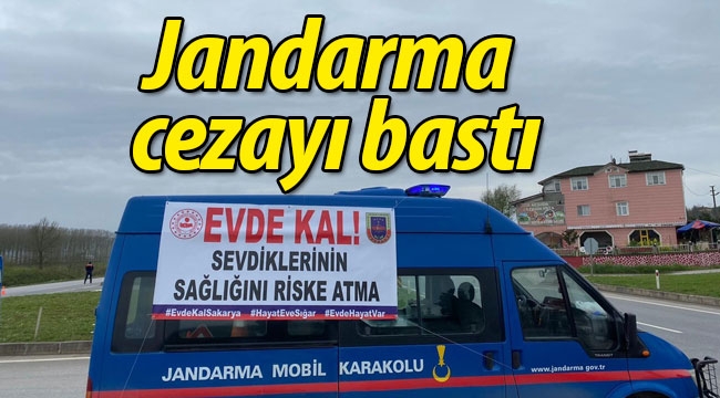 Jandarma, Corona tedbirlerine uymayanlara cezayı bastı