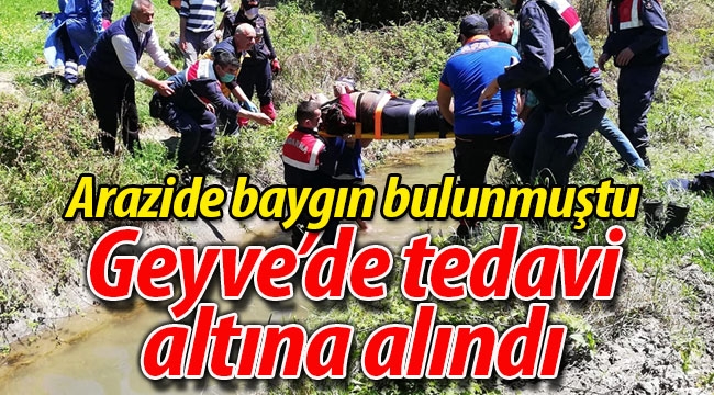 Baygın bulunmuştu.. Geyve'de tedavi altına alındı