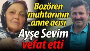 Bozören muhtarı Ömer Sevim'in anne acısı
