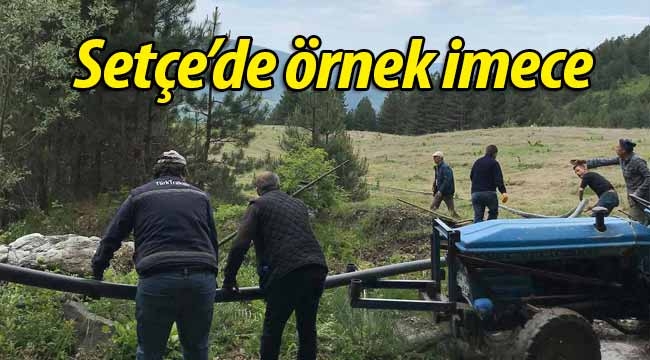 Setçe'de örnek imece çalışması