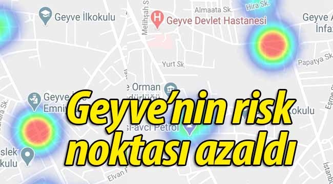 Sevindirici haber.. Geyve'de Corona risk noktası azaldı! 