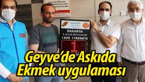 Geyve'de "Askıda Ekmek" uygulaması başladı