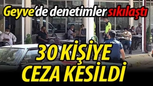 Geyve'de denetimler sıkılaştı: 30 kişiye ceza kesildi