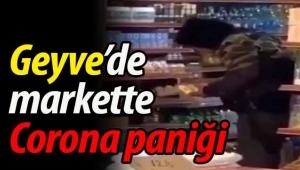 Geyve'de markette Corona paniği