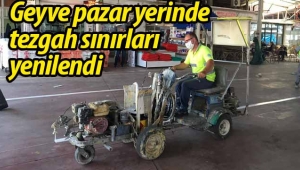 Geyve pazar yerinde tezgah sınırları yenilendi!