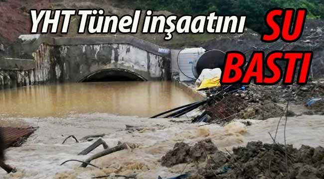 YHT tünel inşaatını su bastı... Bir işçi kurtarıldı