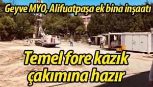 AFP MYO inşaatında temel fore kazıkları çakılacak