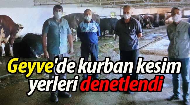 Geyve'de kurban kesim yerleri denetlendi