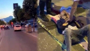 Yaralı genç, ambulansın gelmesini böyle bekledi!