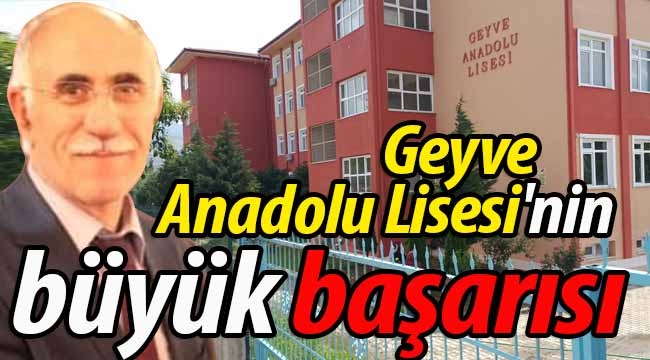 Geyve A.Lisesi yine büyük başarılara imza attı