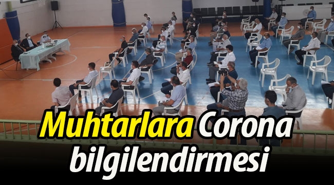 Geyve'de muhtarlara Corona bilgilendirmesi