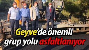 Geyve'de önemli grup yolu asfaltlanıyor