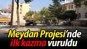 Geyve Meydan Projesi'nde ilk kazma vuruldu