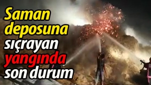 Ormandan saman deposuna sıçrayan yangında son durum