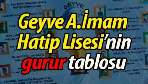 Geyve A.İmam Hatip Lisesi'nin gurur tablosu