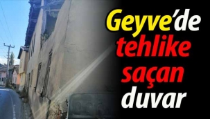Geyve'de tehlike saçan duvar