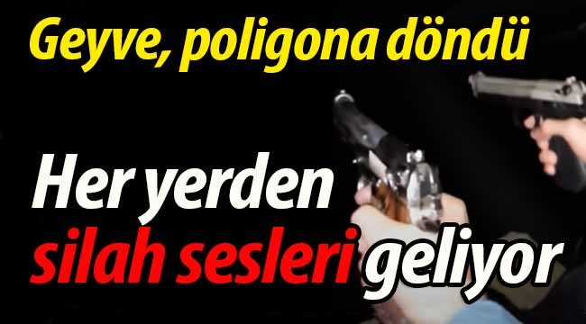 Geyve poligon'a döndü, her yerden silah sesleri geliyor