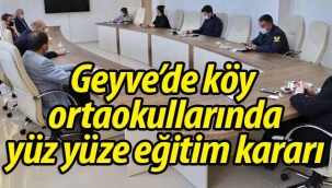 Geyve'de köy ortaokullarında yüz yüze eğitim!