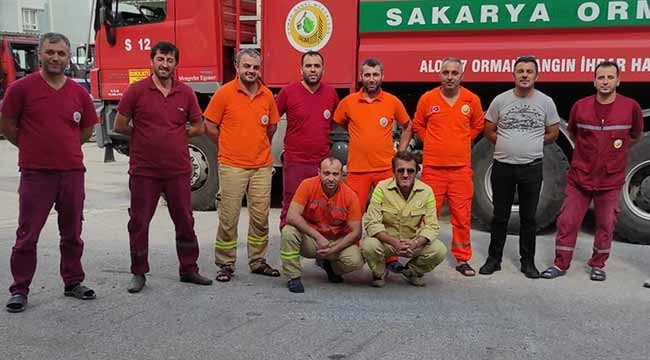 Geyve'den Hatay'daki orman yangınına destek