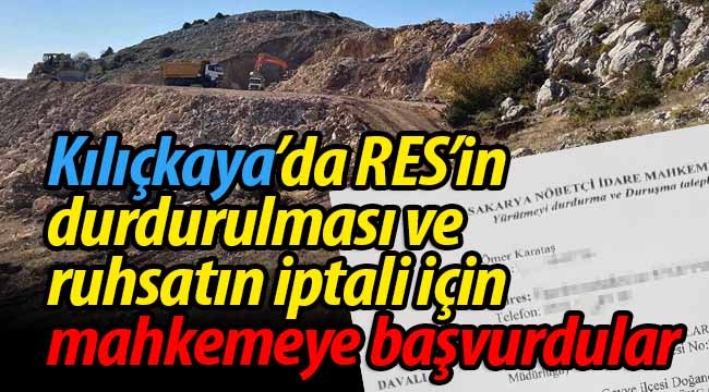 Kılıçkaya'da RES'in durdurulması için mahkemeye başvurdular