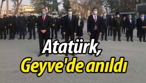 Atatürk, Geyve'de törenle anıldı