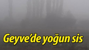 Geyve'de yoğun sis