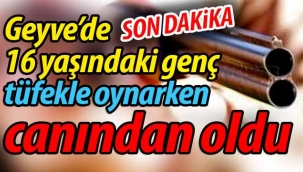Geyve Bayat'ta tüfekle oynarken canından oldu!