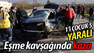 Geyve Eşme kavşağında kaza: 5 yaralı.