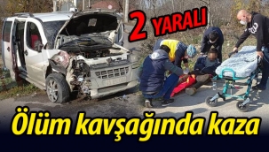 Ölüm kavşağında yine kaza! 2 Yaralı