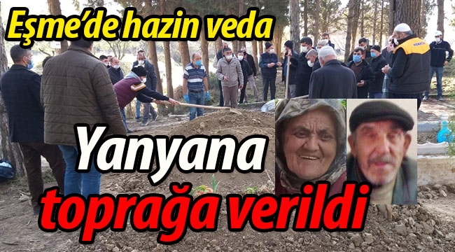 Yaşlı çift yanyana toprağa verildi