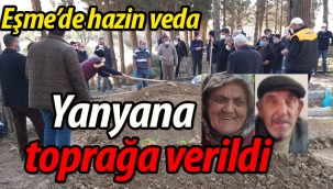 Yaşlı çift yanyana toprağa verildi
