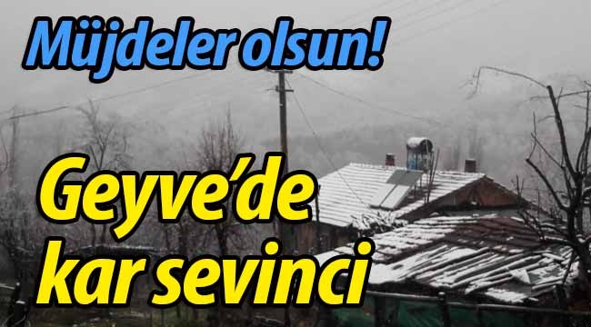 Geyve'de kar sevinci!