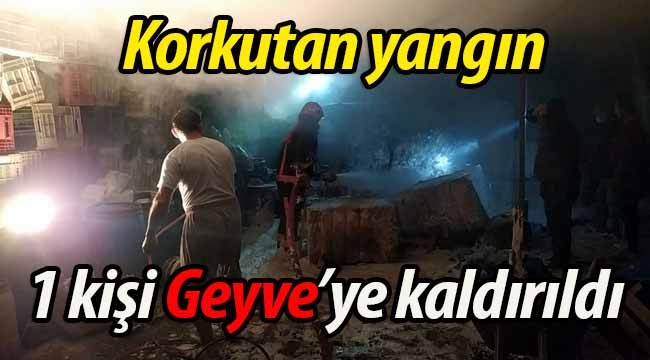 Korkutan yangın! 1 kişi Geyve'ye kaldırıldı