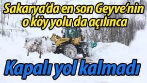 En son Geyve'nin o köy yolu açıldı