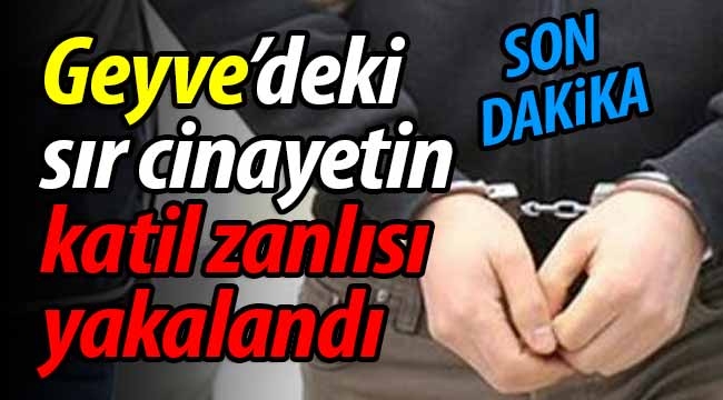 Geyve'deki sır cinayetin katil zanlısı yakalandı