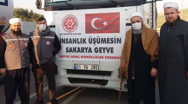 "İnsanlık üşümesin"yardım TIR'ı Cilvegözü'nde