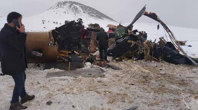 Bitlis'te askeri helikopter düştü! 10 şehidimiz var