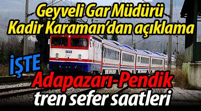 İşte Ada Express tren seferlerinin saatleri