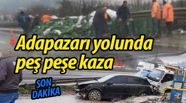 Geyve Adapazarı yolunda peş peşe kaza!