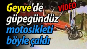 Geyve'de güpegündüz motosikleti böyle çaldı