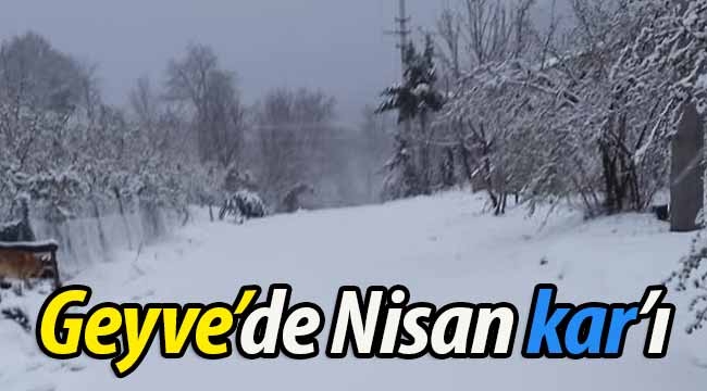 Geyve'de Nisan kar'ı